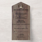 Horseshoe in einer Hochzeitseinladung All In One Einladung (Innen Boden)