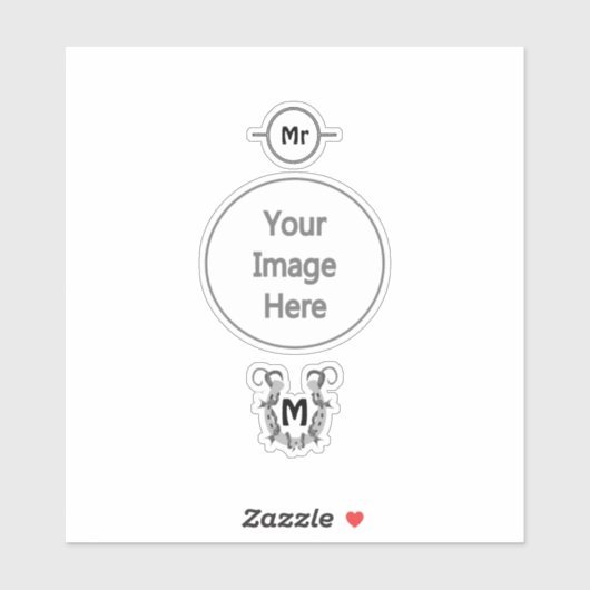 Horseshoe in Stacheldraht Aufkleber (Blatt)