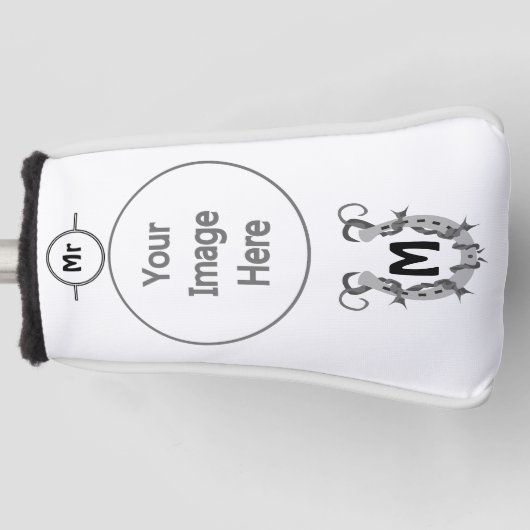 Horseshoe in Stacheldraht Golf Headcover (Vorderseite)