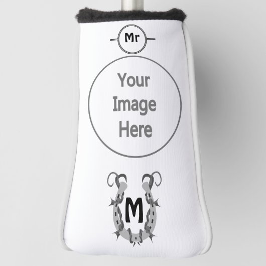 Horseshoe in Stacheldraht Golf Headcover (Rotieren 90)