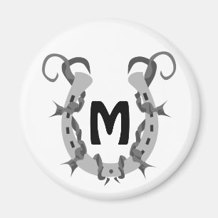 Horseshoe in Stacheldraht Magnet