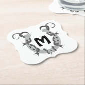 Horseshoe in Stacheldraht Untersetzer (angewinkelt)