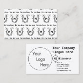 Horseshoe in Stacheldraht Visitenkarte (Vorne/Hinten)