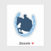 Horseshoe Jumper Sticker (Blatt)