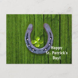 Horseshoe Kleeblatt 2 St. Patrick's Day Postcard Postkarte