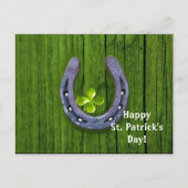 Horseshoe Kleeblatt 2 St. Patrick's Day Postcard Postkarte (Vorderseite)