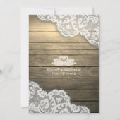 Horseshoe Lace Burlap Sonnenblume Brautparty Einladung (Rückseite)