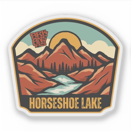 Horseshoe Lake, Arkansas Aufkleber (Vorderseite)