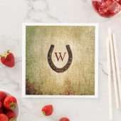 Horseshoe Mit Monogramm Dinner Napkin Serviette (Beispiel)