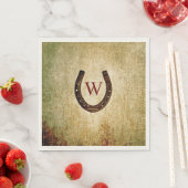 Horseshoe Mit Monogramm Mittag Napkin Serviette (Beispiel)