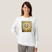 Horseshoe Mit Monogramm Personalisiert T-Shirt (Vorne ganz)