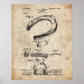 Horseshoe Patent Poster