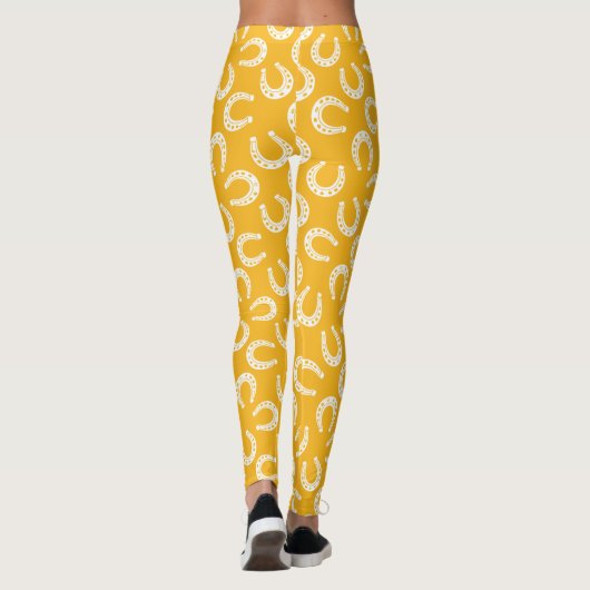 Horseshoe Pattern St Patrick's Day Leggings (Rückseite)
