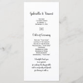 Horseshoe Pearls Country Western Hochzeitsprogramm Programm (Rückseite)