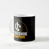 Horseshoe Pitching Horseshoe Champion Pitcher Prem Kaffeetasse (Vorderseite Links)
