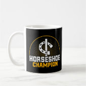 Horseshoe Pitching Horseshoe Champion Pitcher Prem Kaffeetasse (Links)