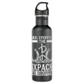 Horseshoe Pitching Turnier Abbrechen Sixpack Tosse Edelstahlflasche (Vorderseite)