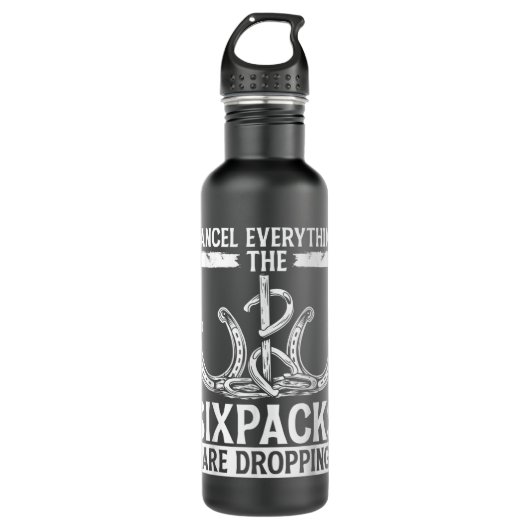 Horseshoe Pitching Turnier Abbrechen Sixpack Tosse Edelstahlflasche (Vorderseite)