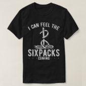 Horseshoe Pitching Turnier Ringer Sixpack Spiel T-Shirt (Design vorne)