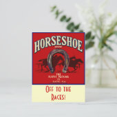Horseshoe Racer Postkarte (Stehend Vorderseite)