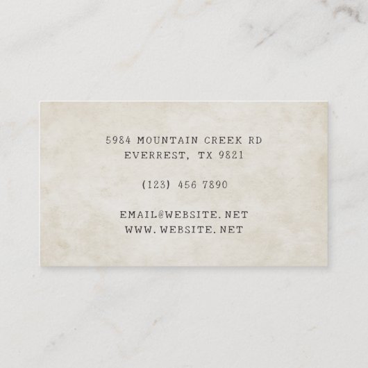 Horseshoe Rose Equestrian Farm Ranch Horse Visitenkarte (Rückseite)