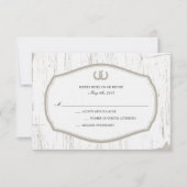 Horseshoe Rustic Barn Wedding RSVP (Vorderseite)