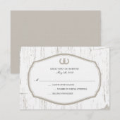 Horseshoe Rustic Barn Wedding RSVP Karte (Vorne/Hinten)