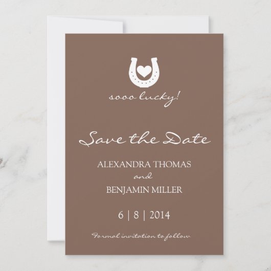 Horseshoe Save the Date (Vorderseite)