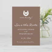 Horseshoe Save the Date (Stehend Vorderseite)