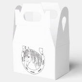 Horseshoe Schwarz-weißes Party Western Party Geschenkschachtel (Geöffnet)