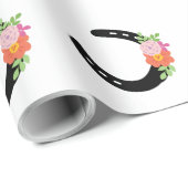 Horseshoe Silhouette Blume PferdeMemorial Sweet Geschenkpapier (Rolleneckpunkt)