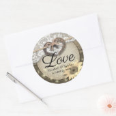 Horseshoe Sonnenblume Land Hochzeit Vielen Dank Runder Aufkleber (Umschlag)