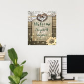 Horseshoe Sonnenblume Land Rustikale Hochzeit Will Poster (Heimbüro)
