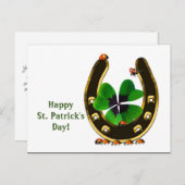 Horseshoe St. Patrick's Day Postcard Postkarte (Vorne/Hinten)