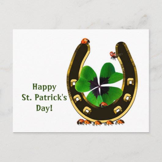Horseshoe St. Patrick's Day Postcard Postkarte (Vorderseite)