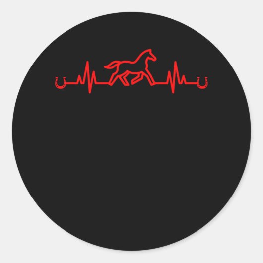 Horseshoe Stable Reittier Geschenk Runder Aufkleber (Vorderseite)