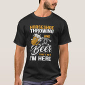 Horseshoe Throwing And Beer Funny Pitching Horse S T-Shirt (Vorderseite)