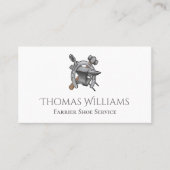 Horseshoe Tools Reitpferd Farrier Visitenkarte (Vorderseite)