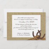 Horseshoe und Seil Save the Date (Rückseite)