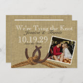 Horseshoe und Seil Save the Date (Vorne/Hinten)