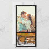 Horseshoe und Veil Western Barn Wedding Vielen Dan Dankeskarte (Vorderseite)