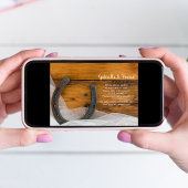 Horseshoe Veil Country Barn Wedding Save the Date Einladung