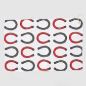 Horseshoe Viel Glück Horseshoe Golfhandtuch (Horizontal)