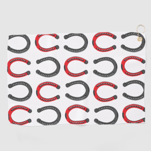 Horseshoe Viel Glück Horseshoe Golfhandtuch (Horizontal)