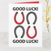 Horseshoe Viel Glück Horseshoe Karte (Gelbe Blume)