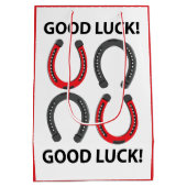 Horseshoe Viel Glück Horseshoe Mittlere Geschenktüte (Rückseite)