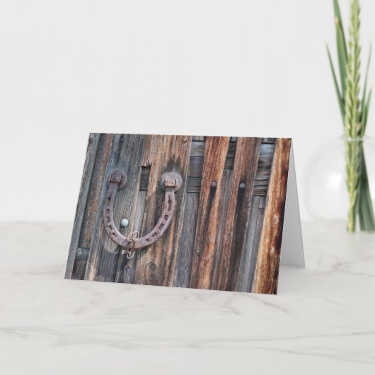 Horseshoe Viel Glück Karte (Vorderseite)