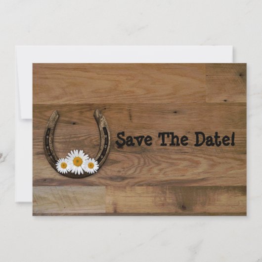 Horseshoe Wedding speichert das Datum Save The Date (Vorderseite)