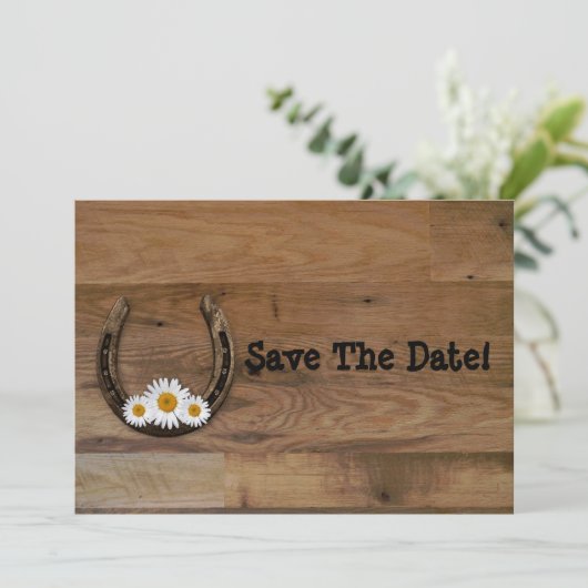 Horseshoe Wedding speichert das Datum Save The Date (Stehend Vorderseite)