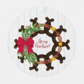 Horseshoe Weihnachtskranz Foto Metallverzierung Ornament Aus Metall (Vorderseite)